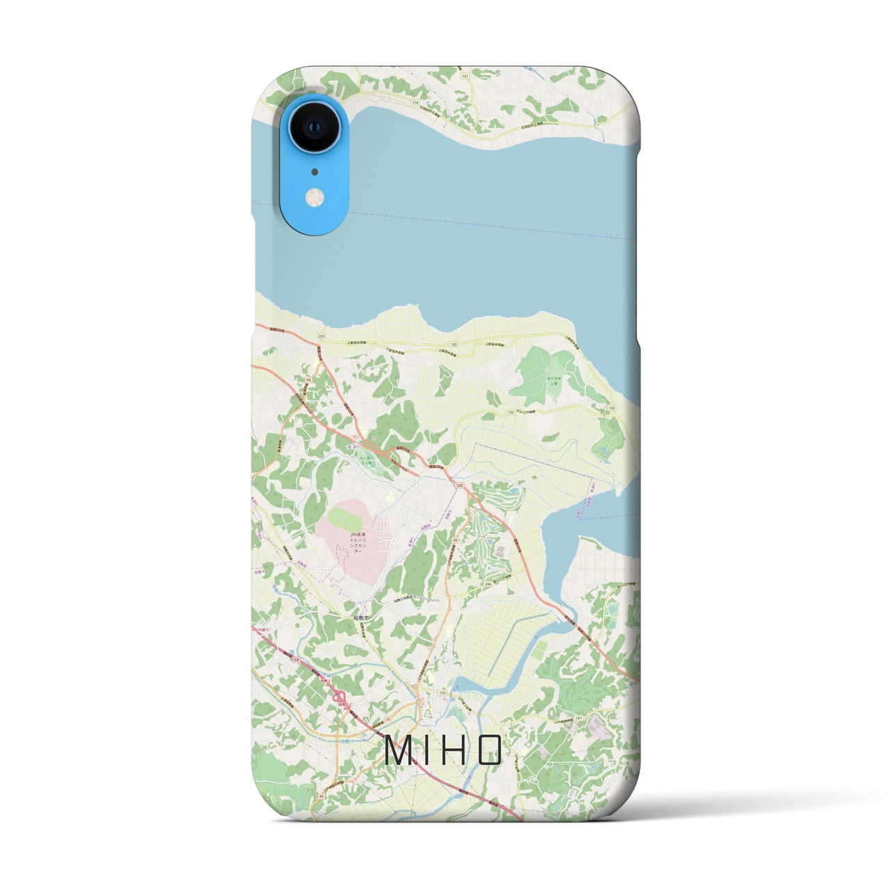 【美浦】地図柄iPhoneケース（バックカバータイプ・ナチュラル）iPhone XR 用