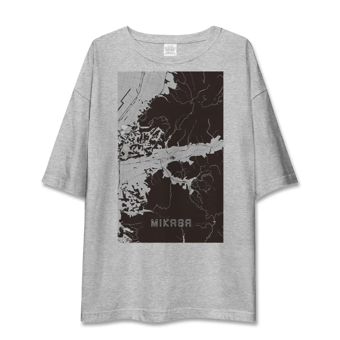 【三笠(北海道)】地図柄ビッグシルエットTシャツ