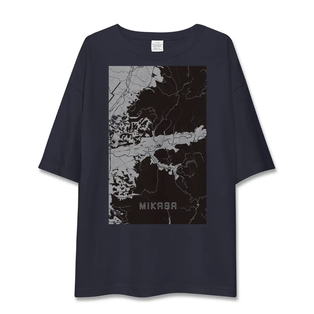 【三笠（北海道）】地図柄ビッグシルエットTシャツ