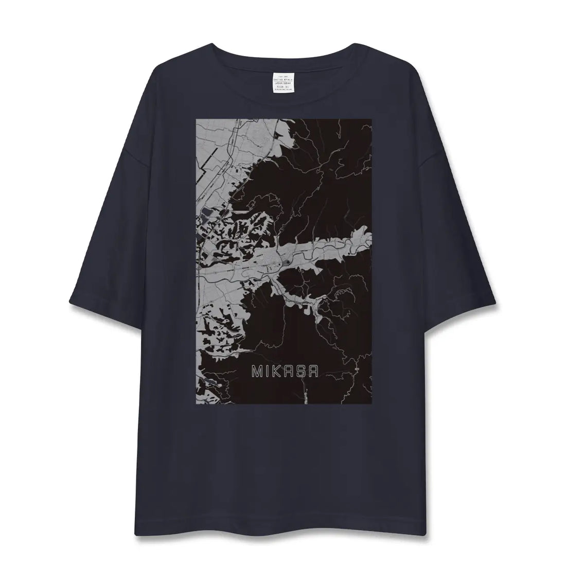 【三笠(北海道)】地図柄ビッグシルエットTシャツ
