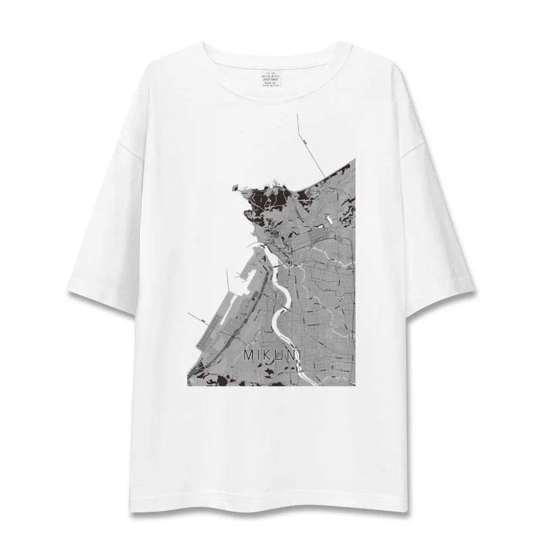 【三国(福井県)】地図柄ビッグシルエットTシャツ