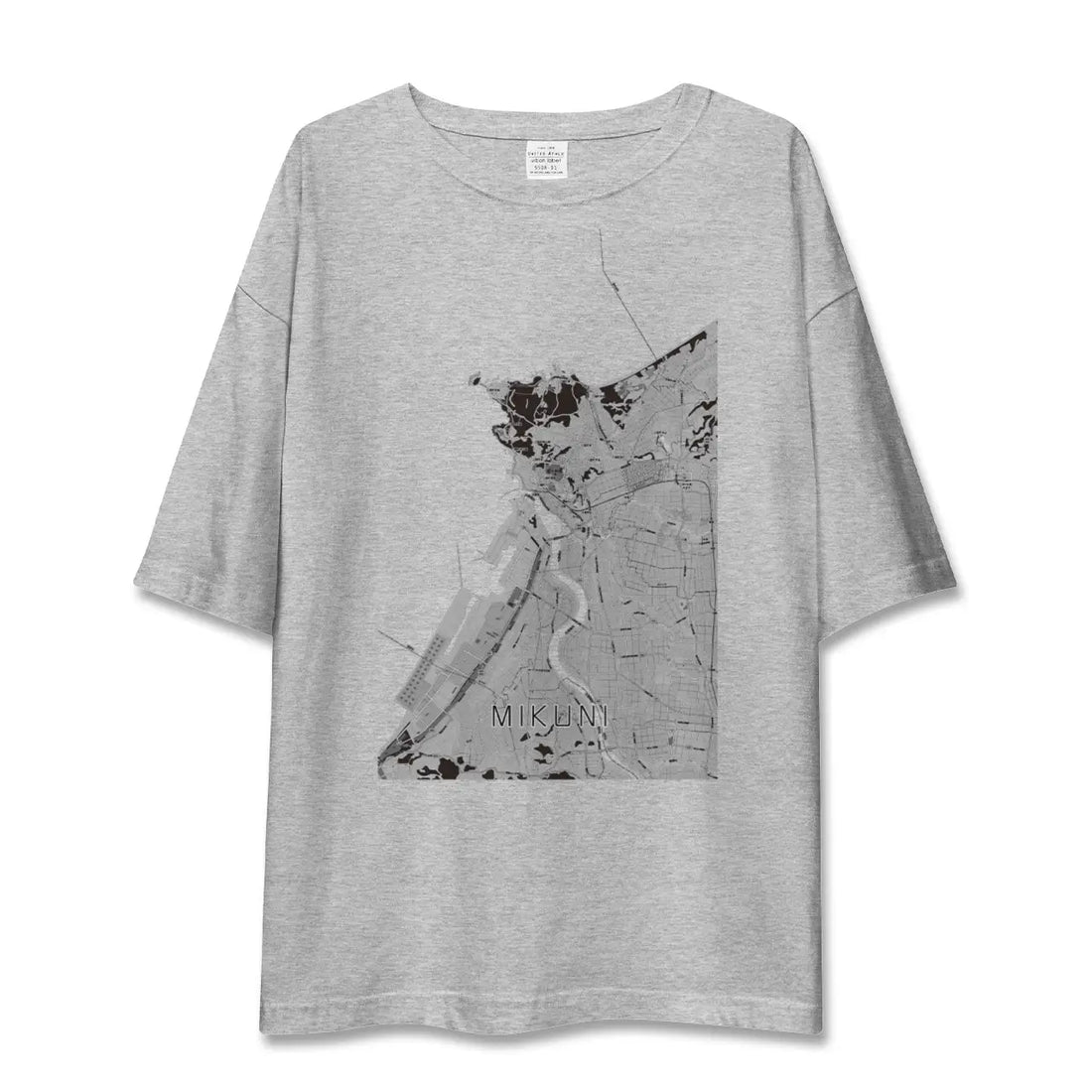 【三国（福井県）】地図柄ビッグシルエットTシャツ
