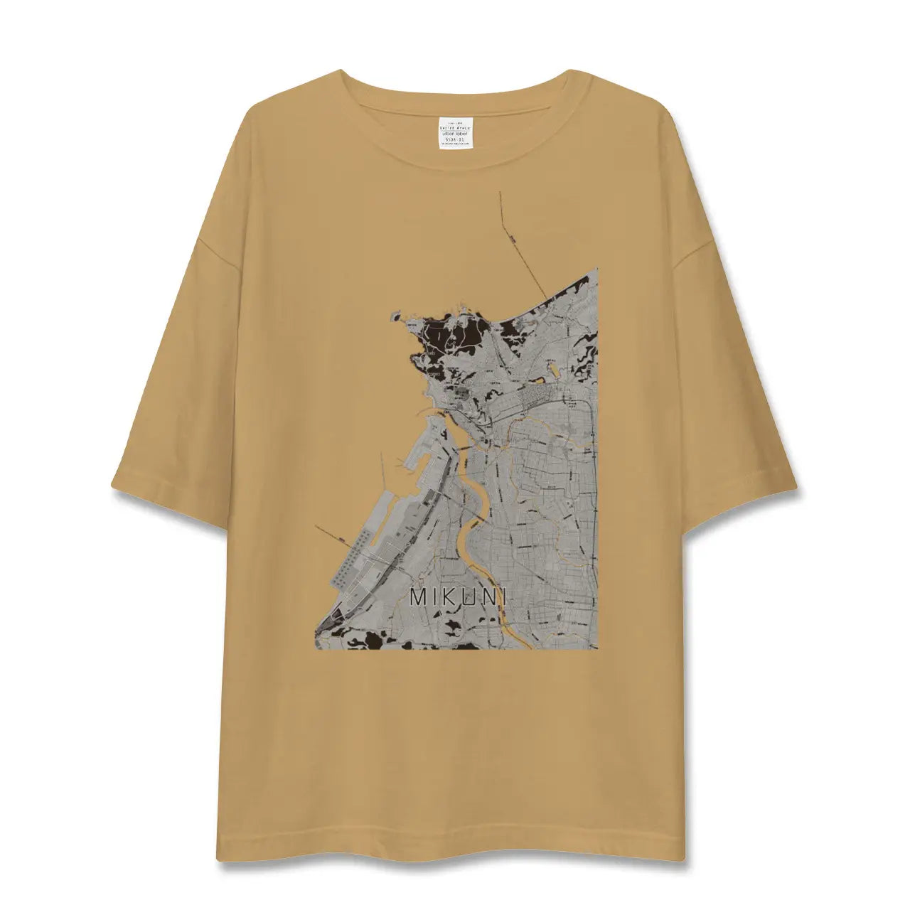 【三国（福井県）】地図柄ビッグシルエットTシャツ