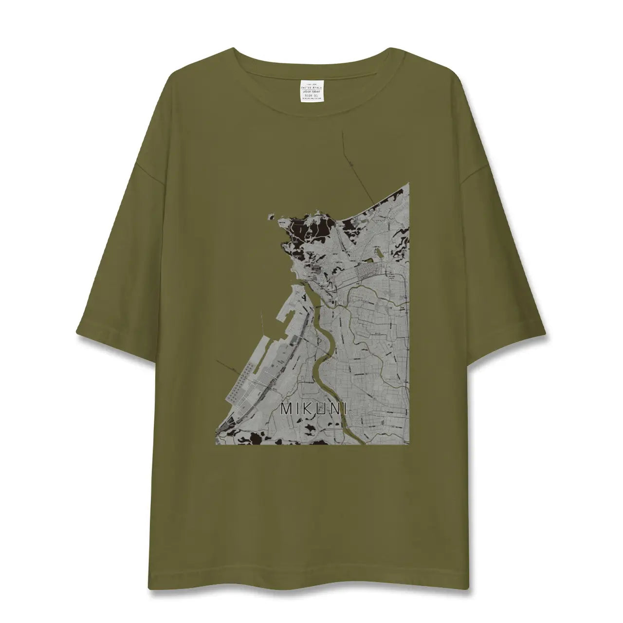【三国（福井県）】地図柄ビッグシルエットTシャツ