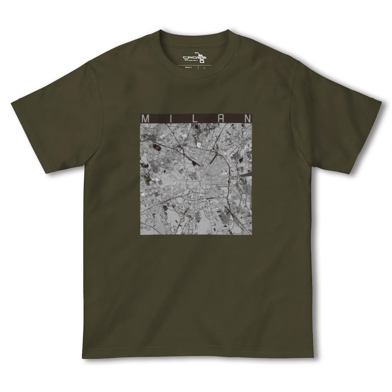 【ミラノ(イタリア)】地図柄ヘビーウェイトTシャツ