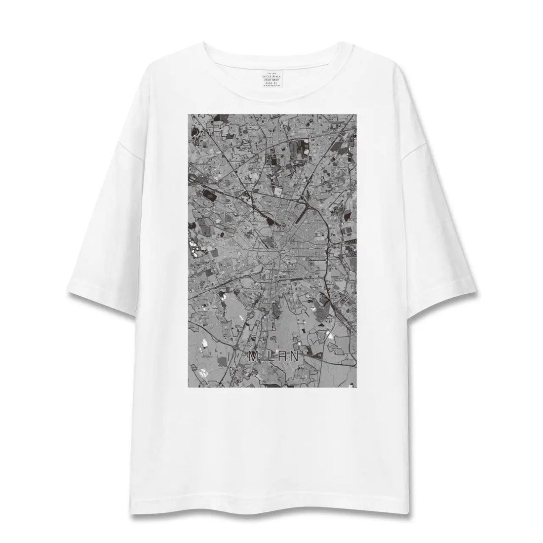 【ミラノ(イタリア)】地図柄ビッグシルエットTシャツ