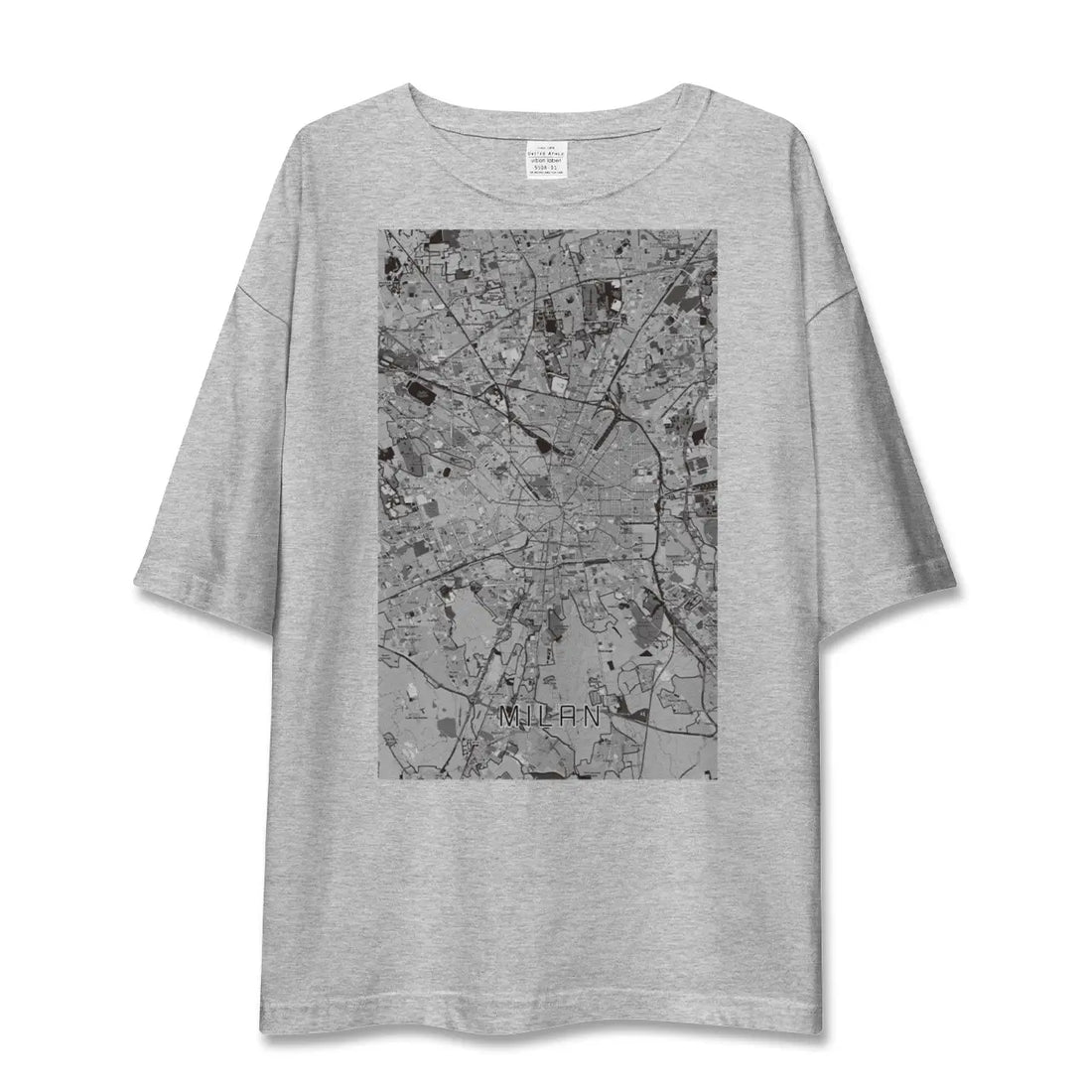 【ミラノ（イタリア）】地図柄ビッグシルエットTシャツ
