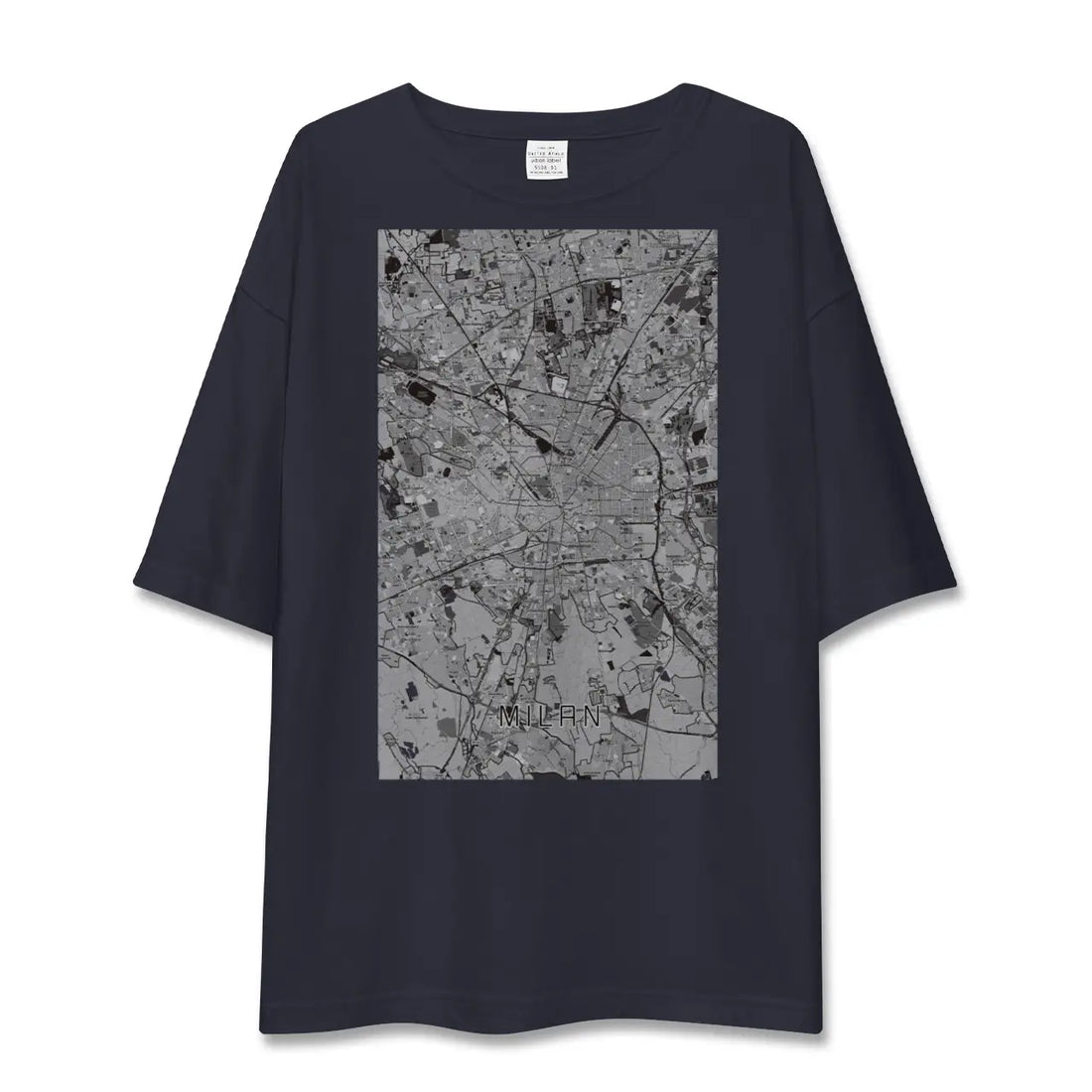 【ミラノ（イタリア）】地図柄ビッグシルエットTシャツ