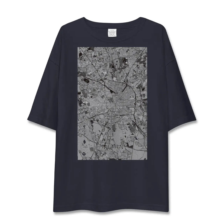 【ミラノ（イタリア）】地図柄ビッグシルエットTシャツ