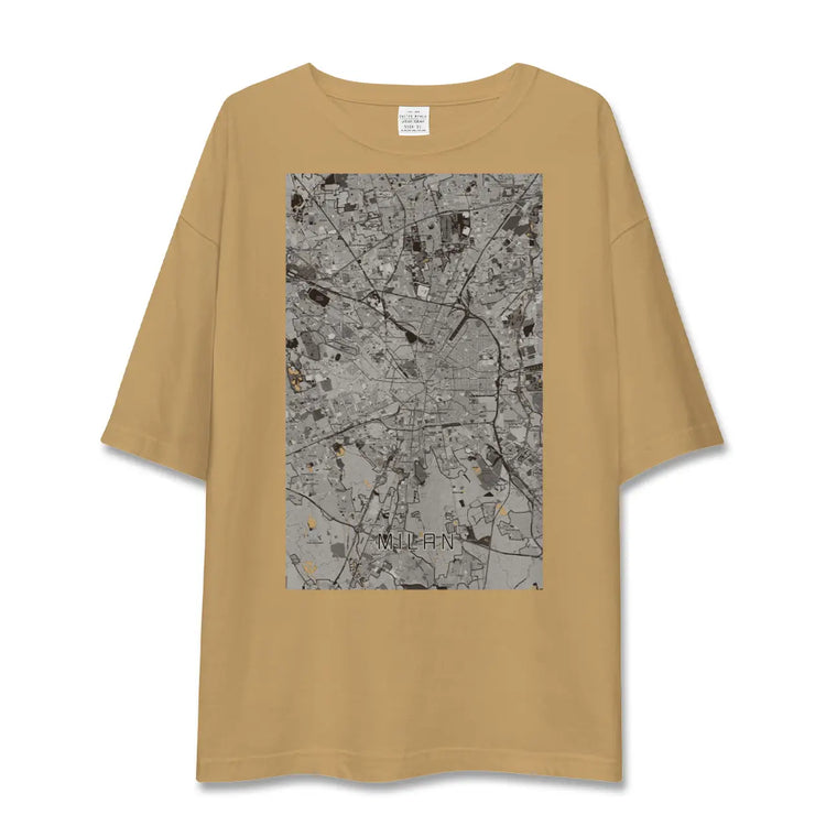【ミラノ（イタリア）】地図柄ビッグシルエットTシャツ