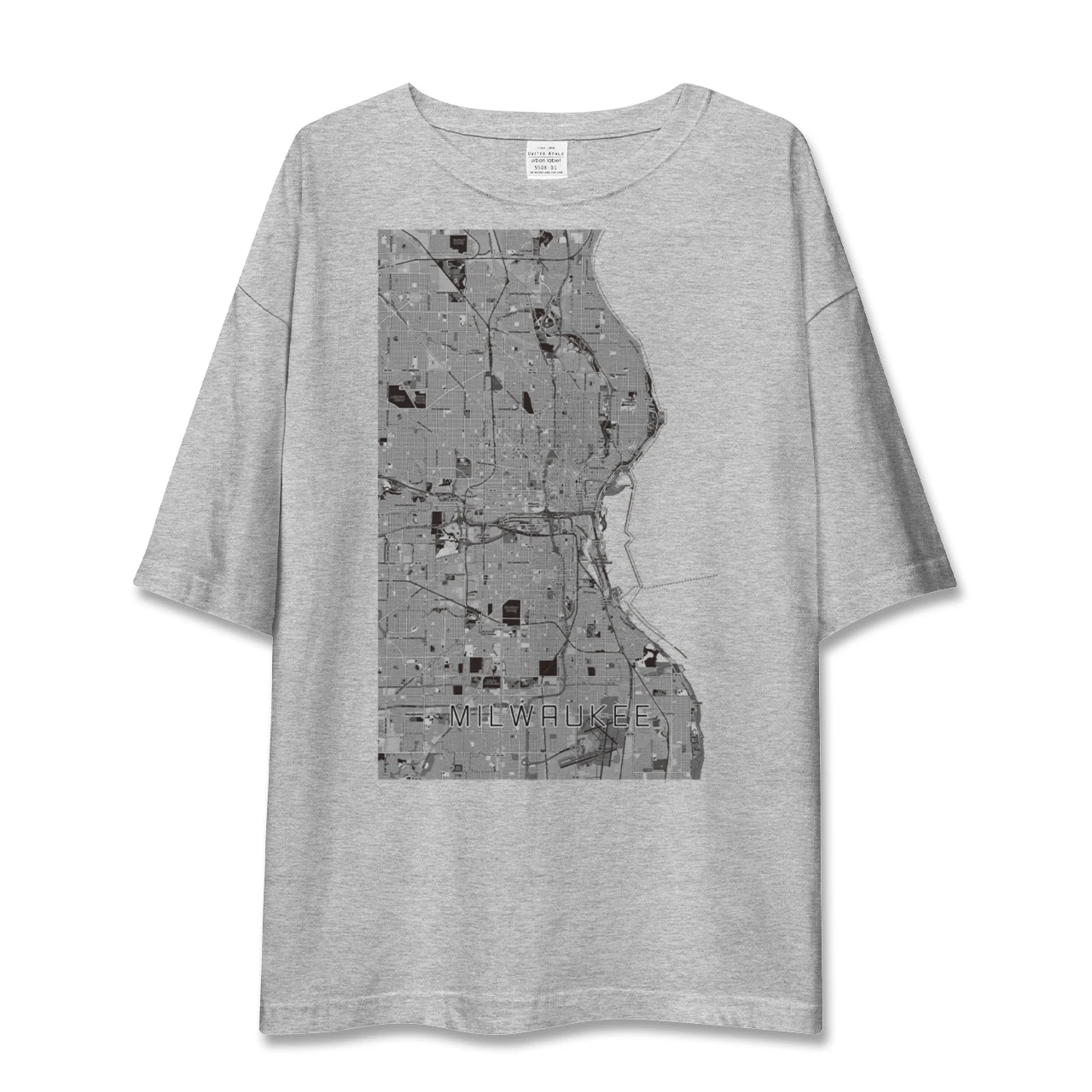 【ミルウォーキー（アメリカ）】地図柄ビッグシルエットTシャツ