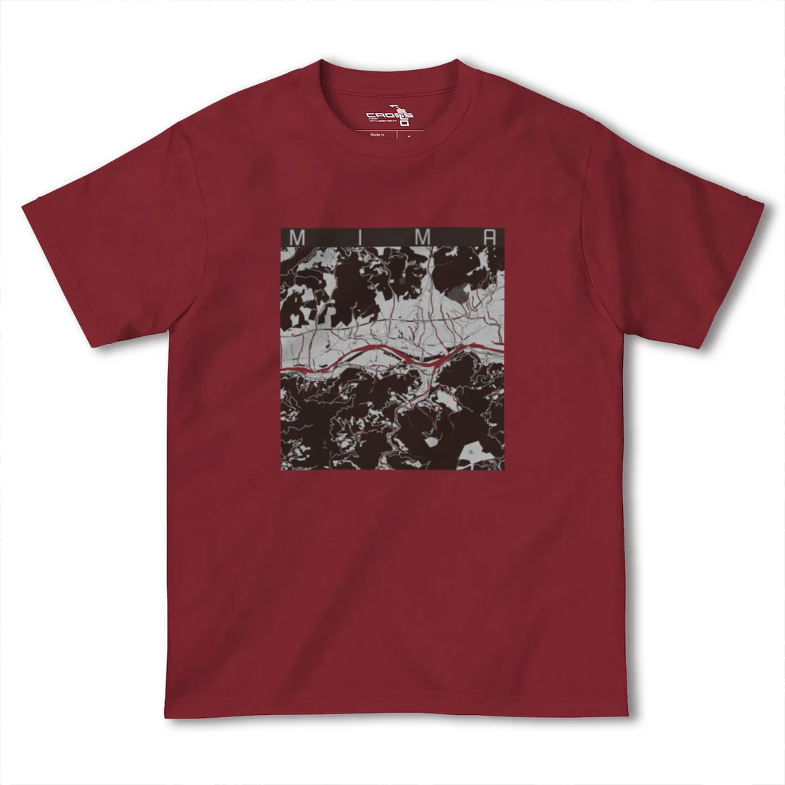 【美馬(徳島県)】地図柄ヘビーウェイトTシャツ