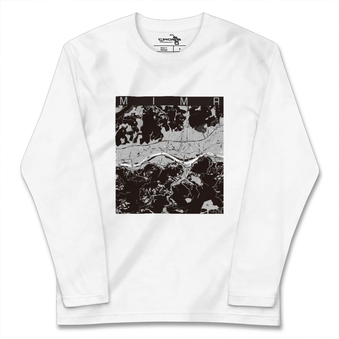 【美馬(徳島県)】地図柄ロングスリーブTシャツ