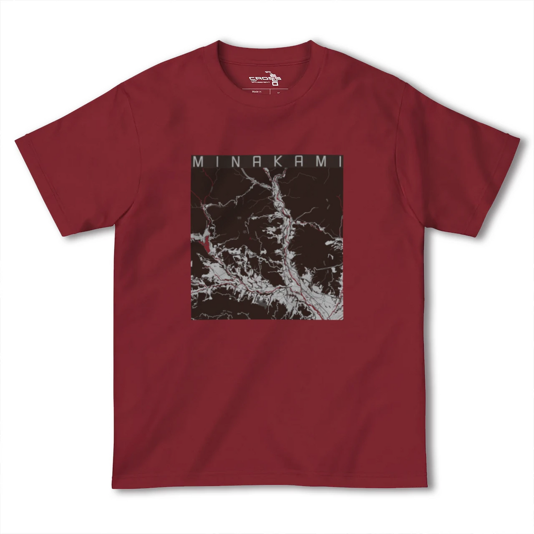 【みなかみ(群馬県)】地図柄ヘビーウェイトTシャツ