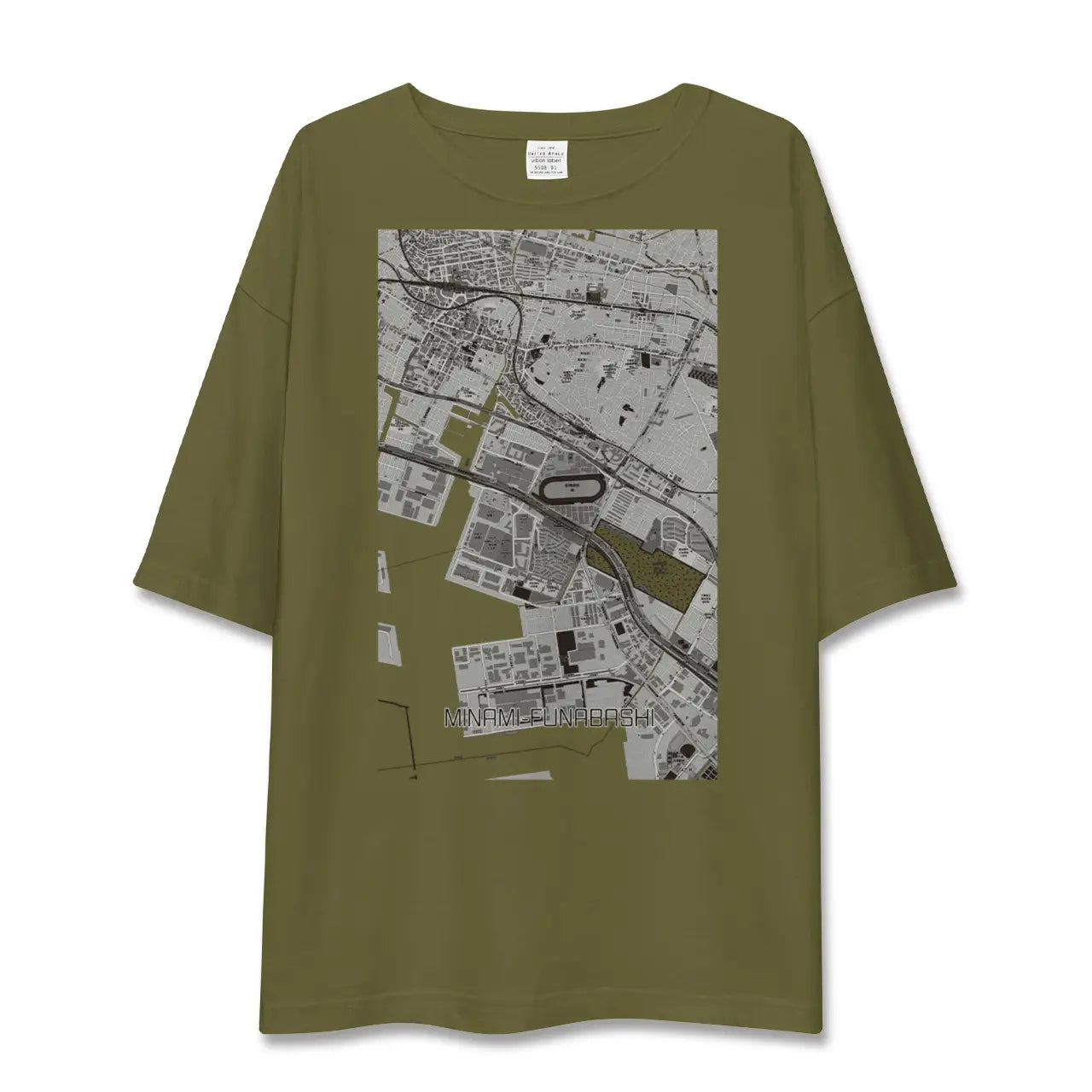 【南船橋（千葉県）】地図柄ビッグシルエットTシャツ