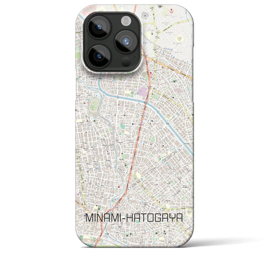 【南鳩ヶ谷】地図柄iPhoneケース（バックカバータイプ・ナチュラル）iPhone 15 Pro Max 用
