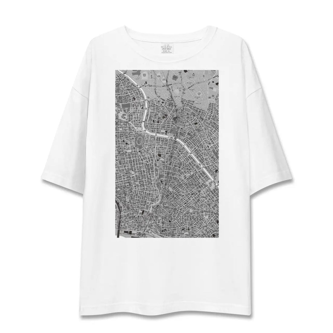 【南鳩ヶ谷（埼玉県）】地図柄ビッグシルエットTシャツ