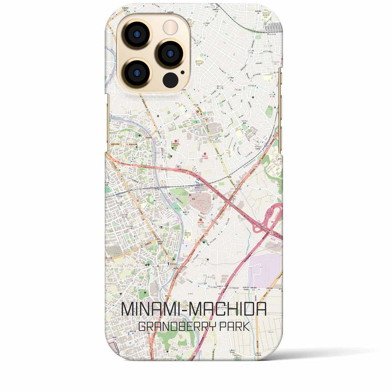 【南町田グランベリーパーク】地図柄iPhoneケース（バックカバータイプ・ナチュラル）iPhone 12 Pro Max 用