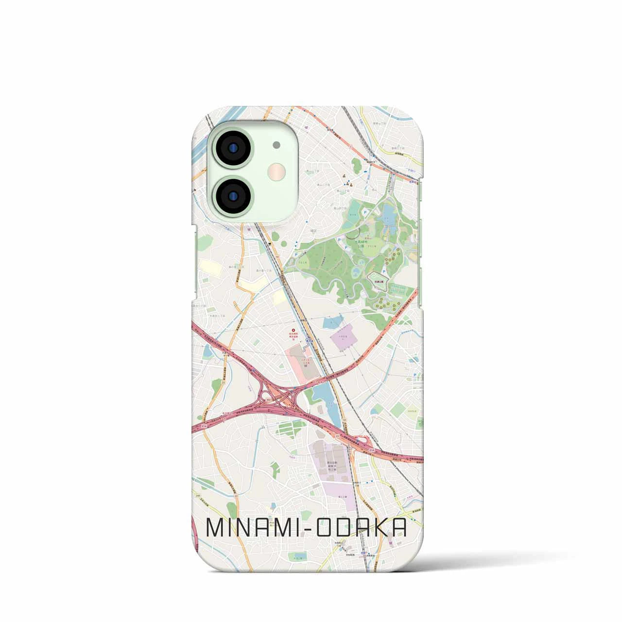 【南大高】地図柄iPhoneケース（バックカバータイプ・ナチュラル）iPhone 12 mini 用