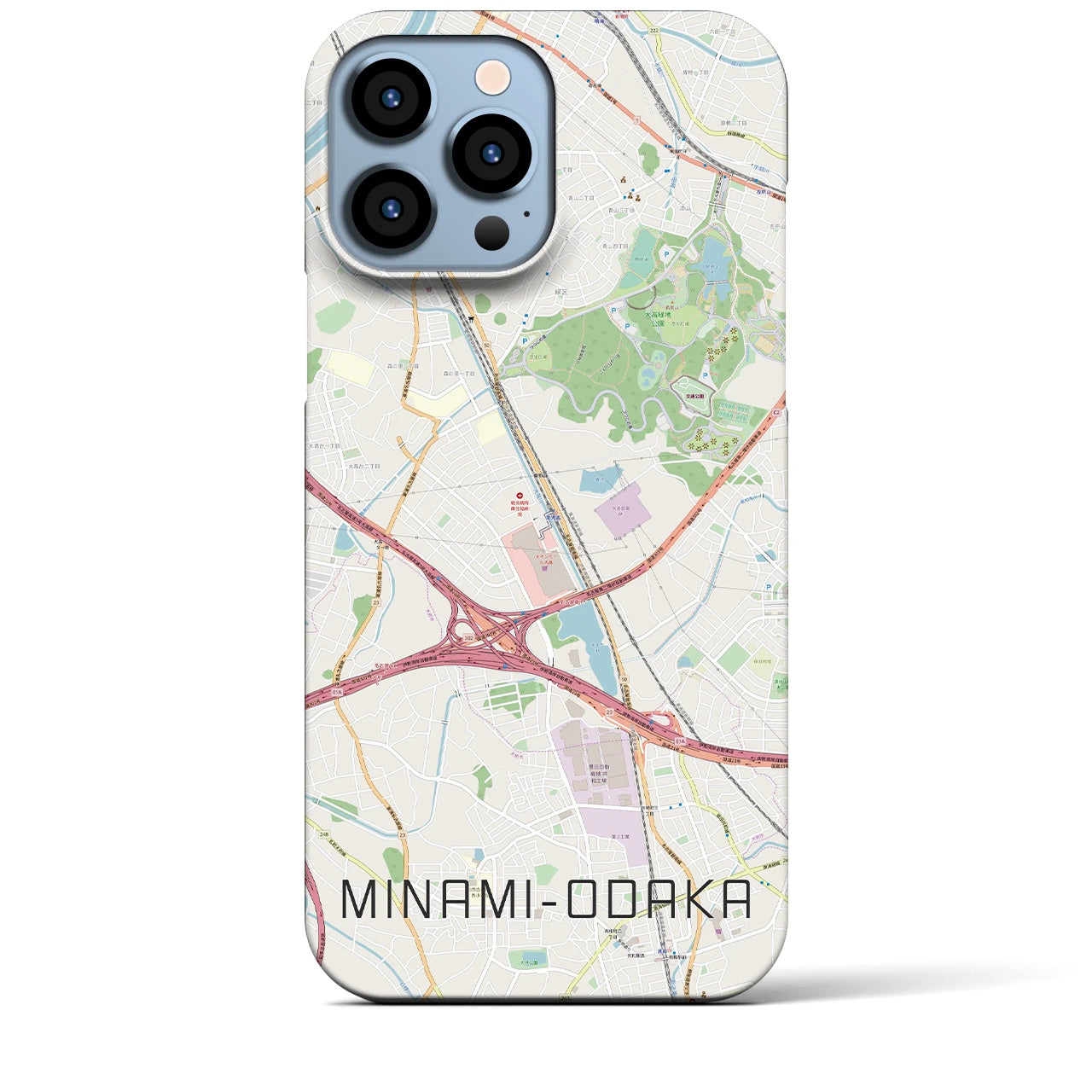 【南大高】地図柄iPhoneケース（バックカバータイプ・ナチュラル）iPhone 13 Pro Max 用