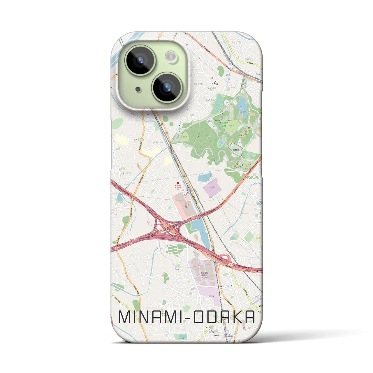 【南大高】地図柄iPhoneケース（バックカバータイプ・ナチュラル）iPhone 15 用