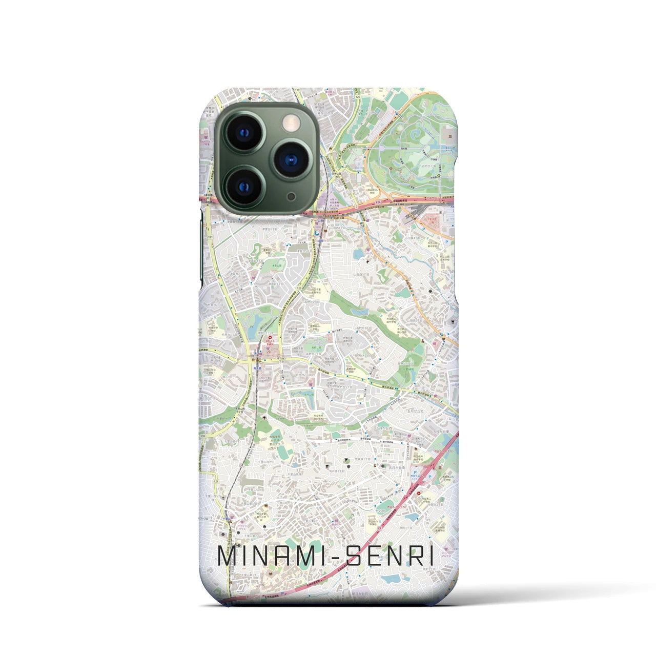 【南千里】地図柄iPhoneケース（バックカバータイプ・ナチュラル）iPhone 11 Pro 用