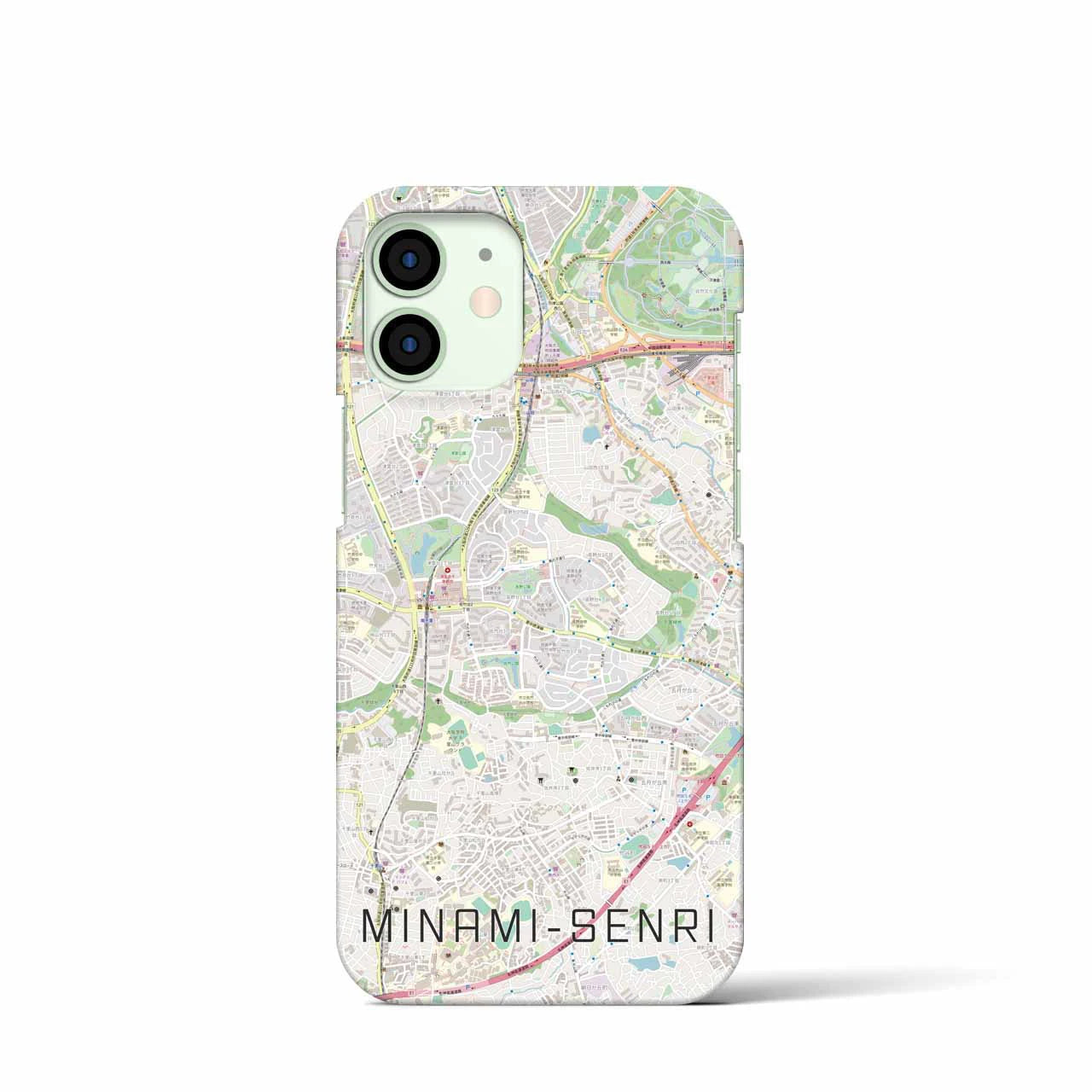 【南千里】地図柄iPhoneケース（バックカバータイプ・ナチュラル）iPhone 12 mini 用