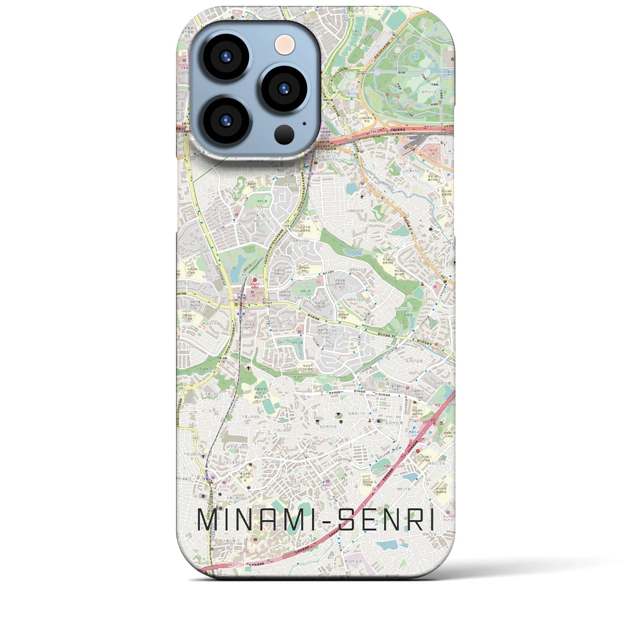 【南千里】地図柄iPhoneケース（バックカバータイプ・ナチュラル）iPhone 13 Pro Max 用