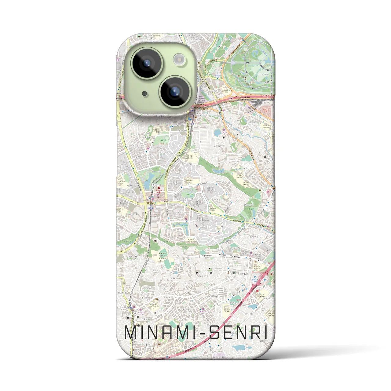 【南千里】地図柄iPhoneケース（バックカバータイプ・ナチュラル）iPhone 15 用