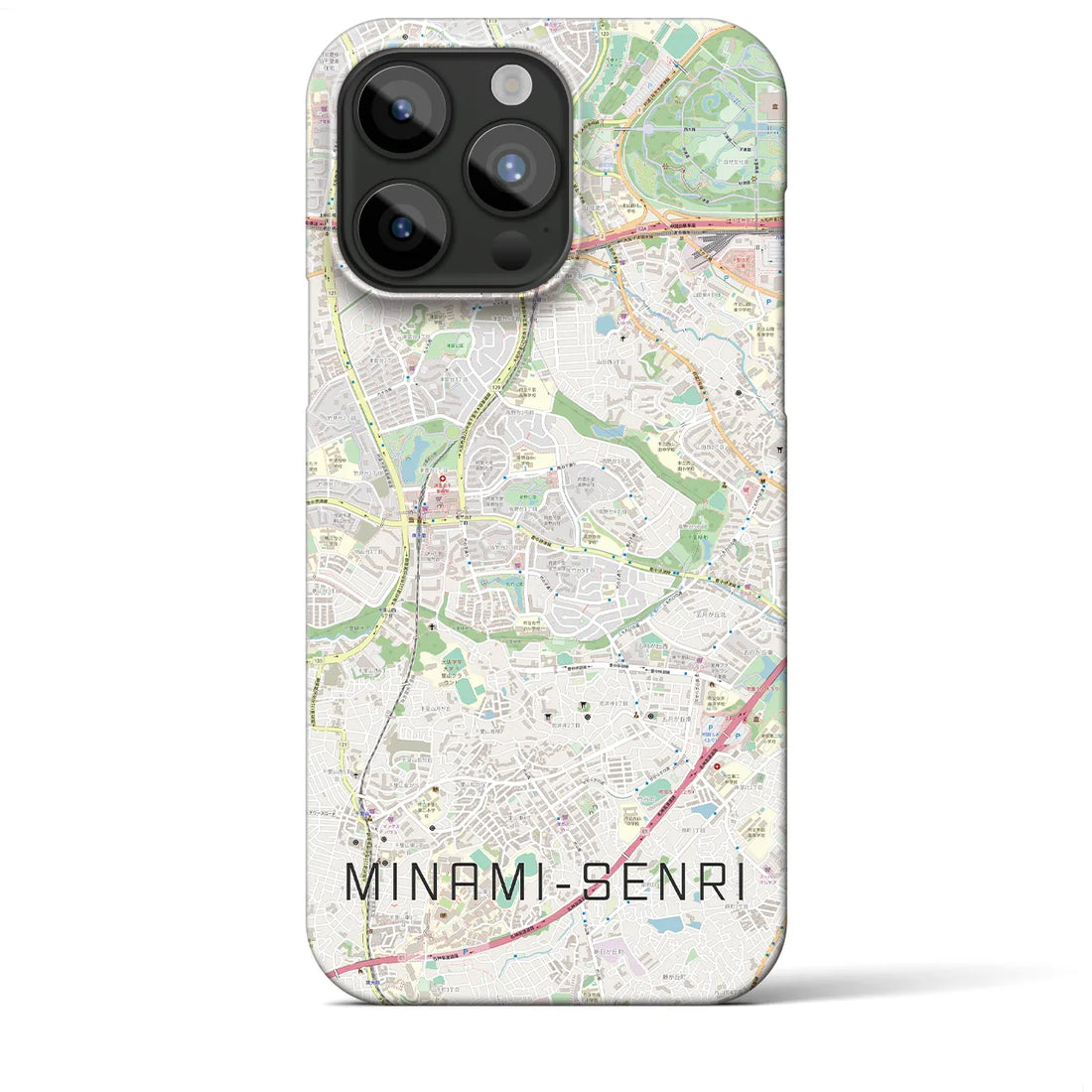 【南千里】地図柄iPhoneケース（バックカバータイプ・ナチュラル）iPhone 15 Pro Max 用