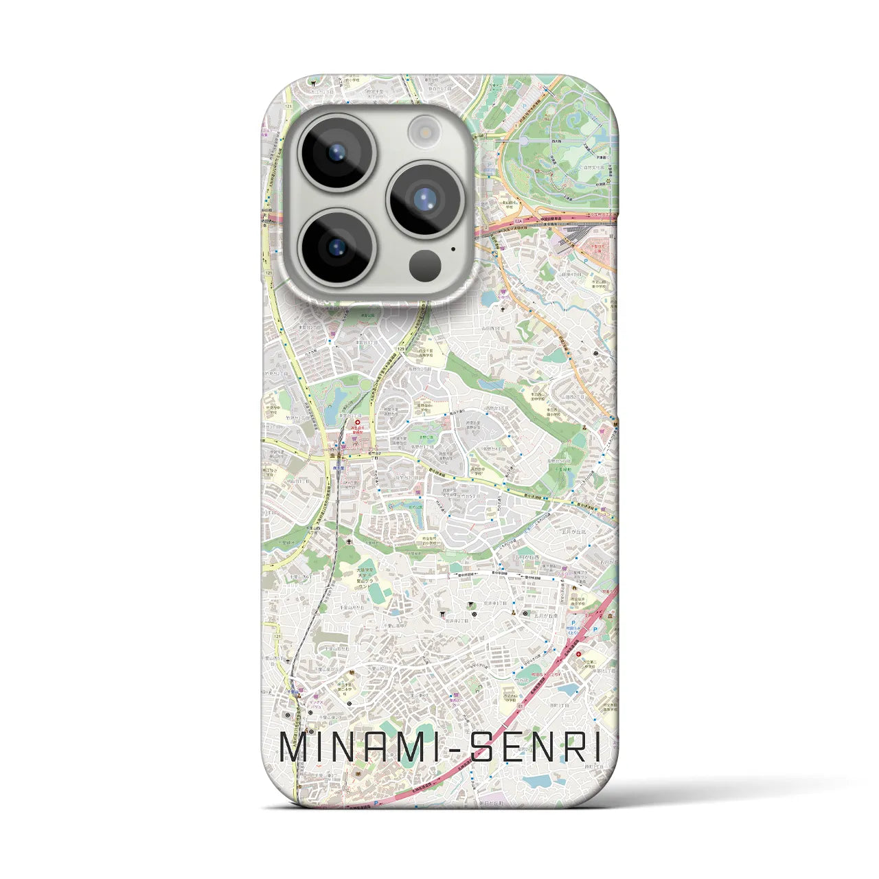 【南千里】地図柄iPhoneケース（バックカバータイプ・ナチュラル）iPhone 15 Pro 用