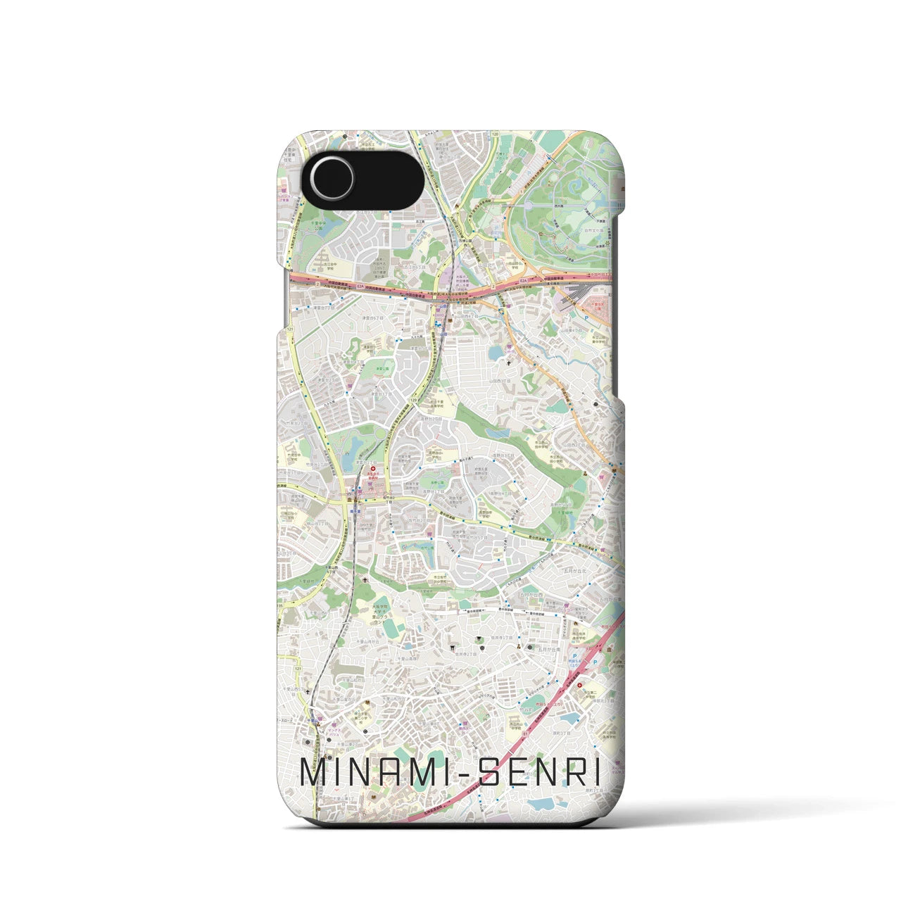 【南千里】地図柄iPhoneケース（バックカバータイプ・ナチュラル）iPhone SE（第3 / 第2世代） / 8 / 7 / 6s / 6 用
