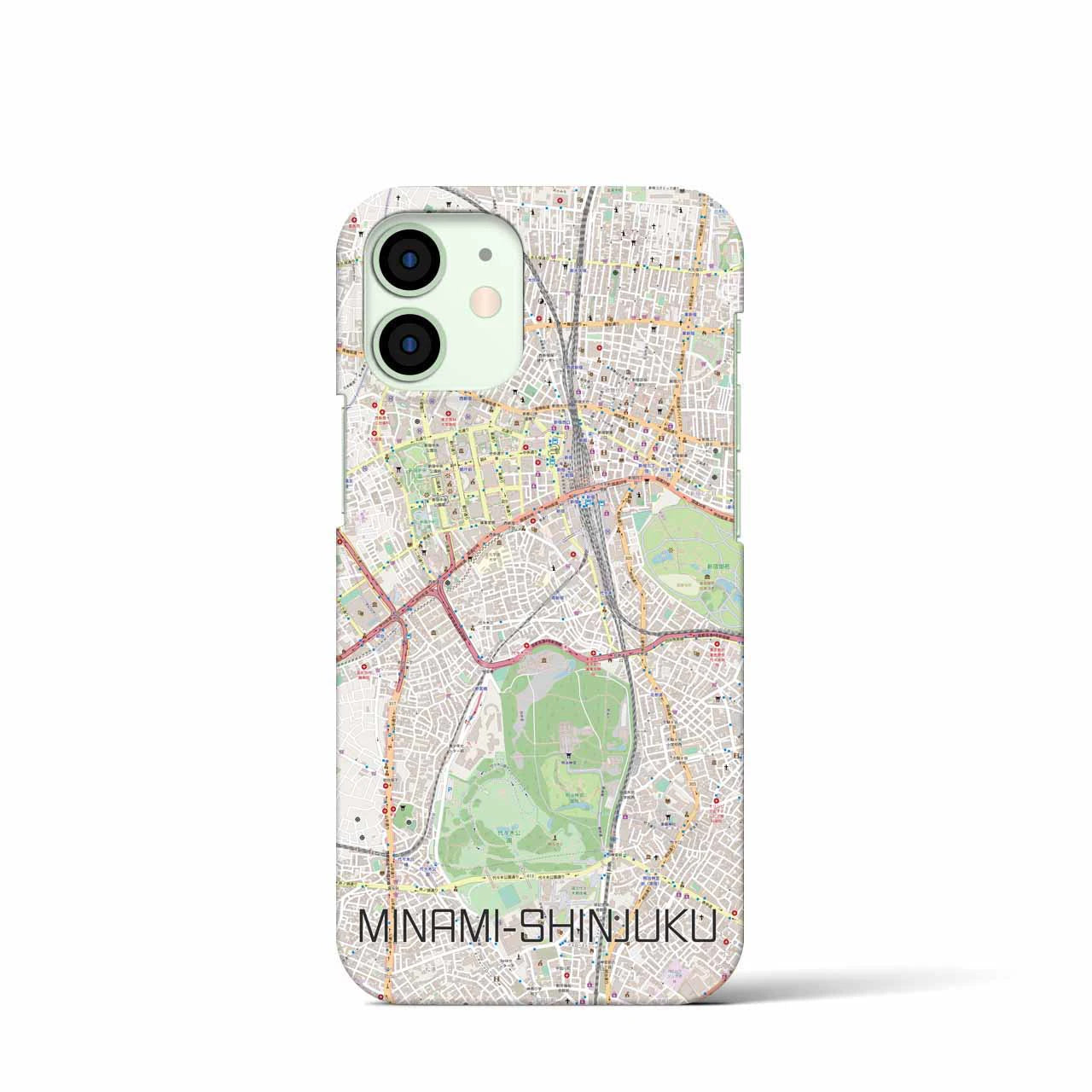 【南新宿】地図柄iPhoneケース（バックカバータイプ・ナチュラル）iPhone 12 mini 用