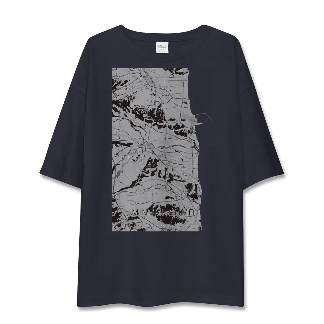 【南相馬（福島県）】地図柄ビッグシルエットTシャツ