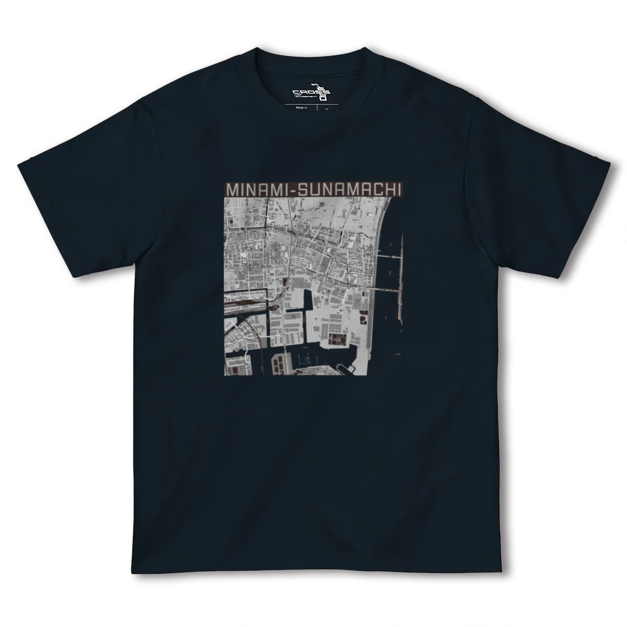 【南砂町（東京都）】地図柄ヘビーウェイトTシャツ