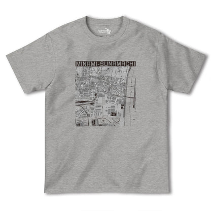 【南砂町（東京都）】地図柄ヘビーウェイトTシャツ