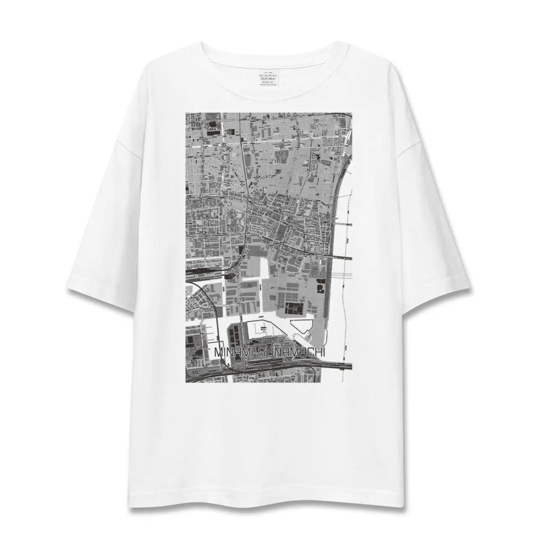 【南砂町(東京都)】地図柄ビッグシルエットTシャツ