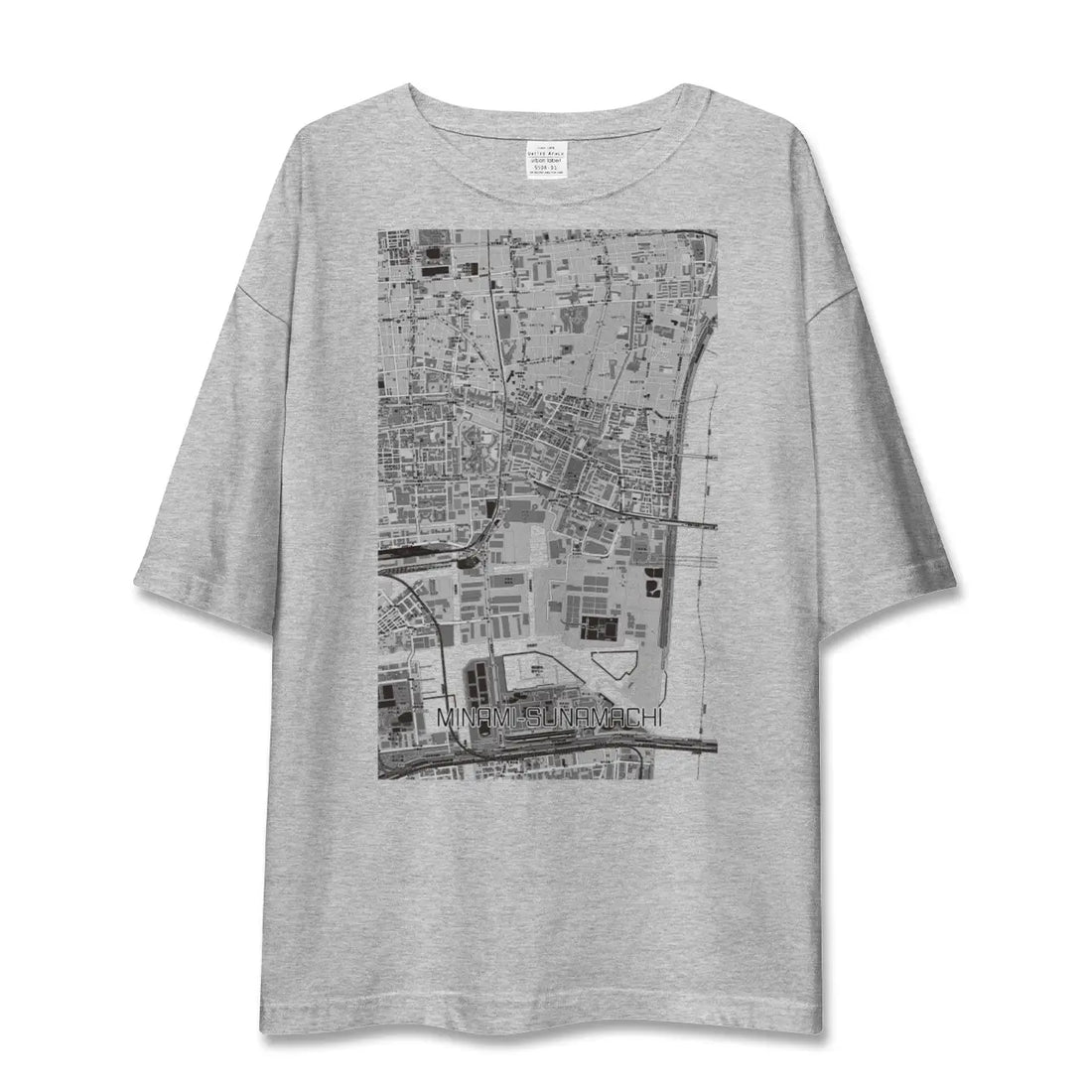 【南砂町（東京都）】地図柄ビッグシルエットTシャツ