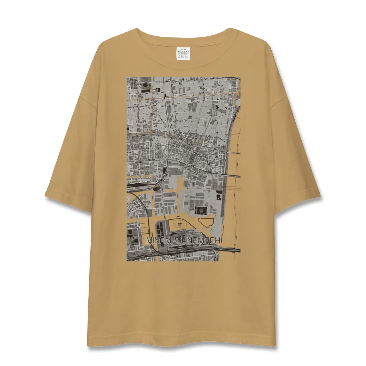 【南砂町（東京都）】地図柄ビッグシルエットTシャツ