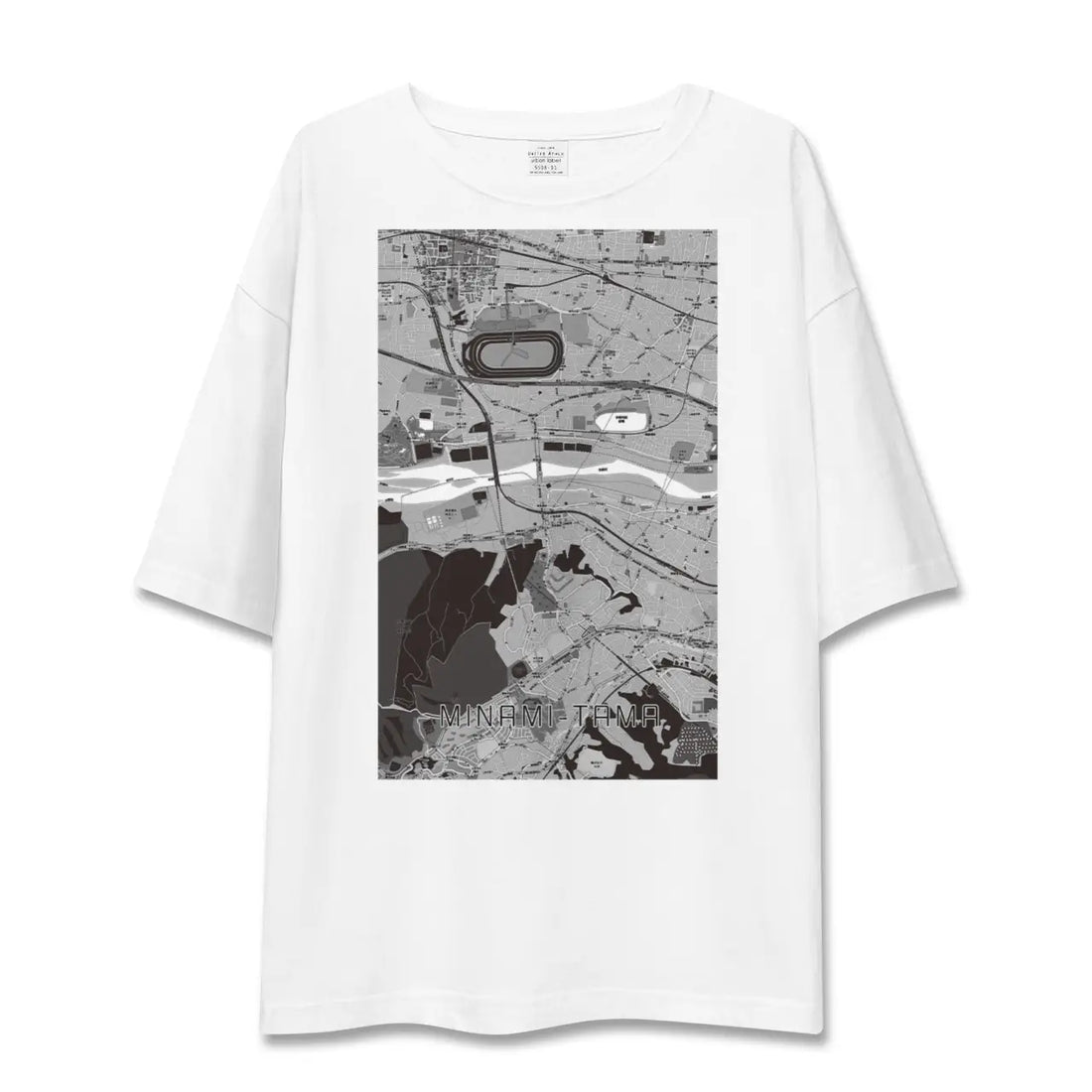 【南多摩(東京都)】地図柄ビッグシルエットTシャツ