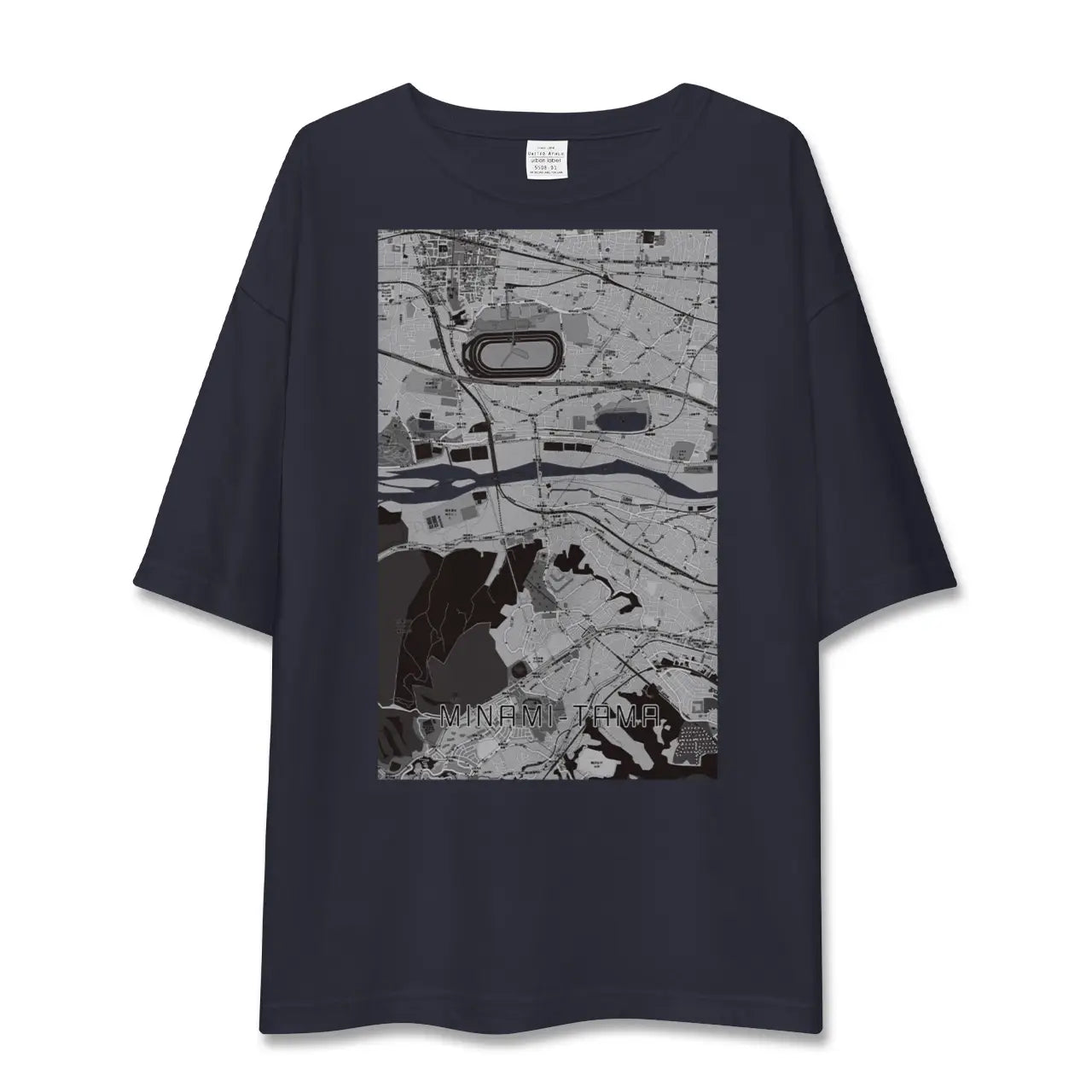 【南多摩（東京都）】地図柄ビッグシルエットTシャツ