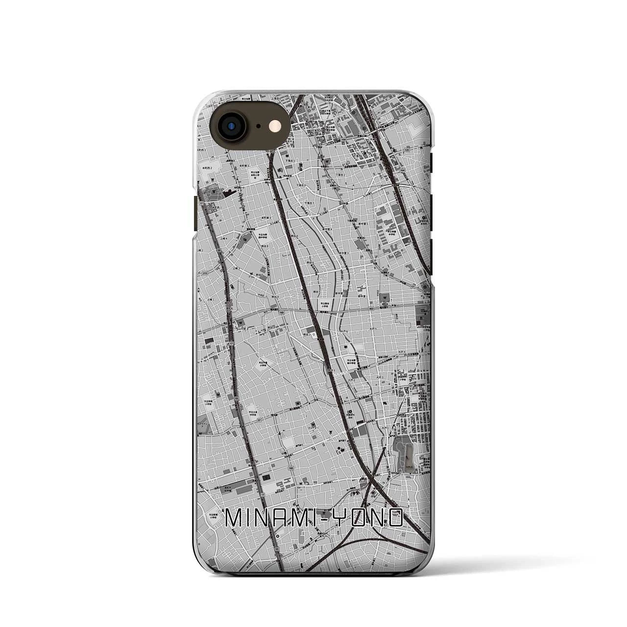 【南与野】地図柄iPhoneケース（クリアタイプ・モノトーン）iPhone SE（第3 / 第2世代） / 8 / 7 / 6s / 6 用