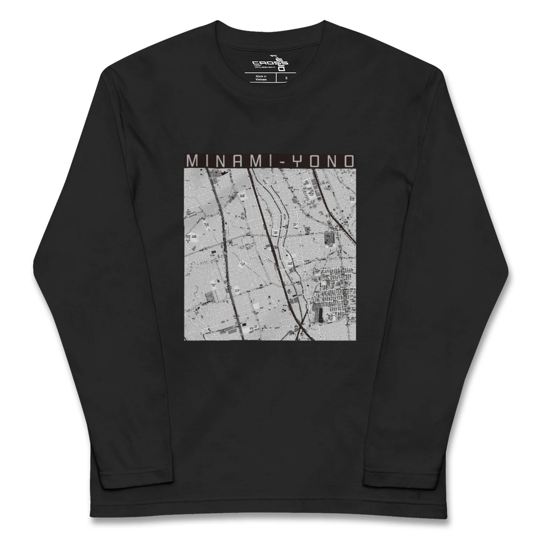 【南与野(埼玉県)】地図柄ロングスリーブTシャツ
