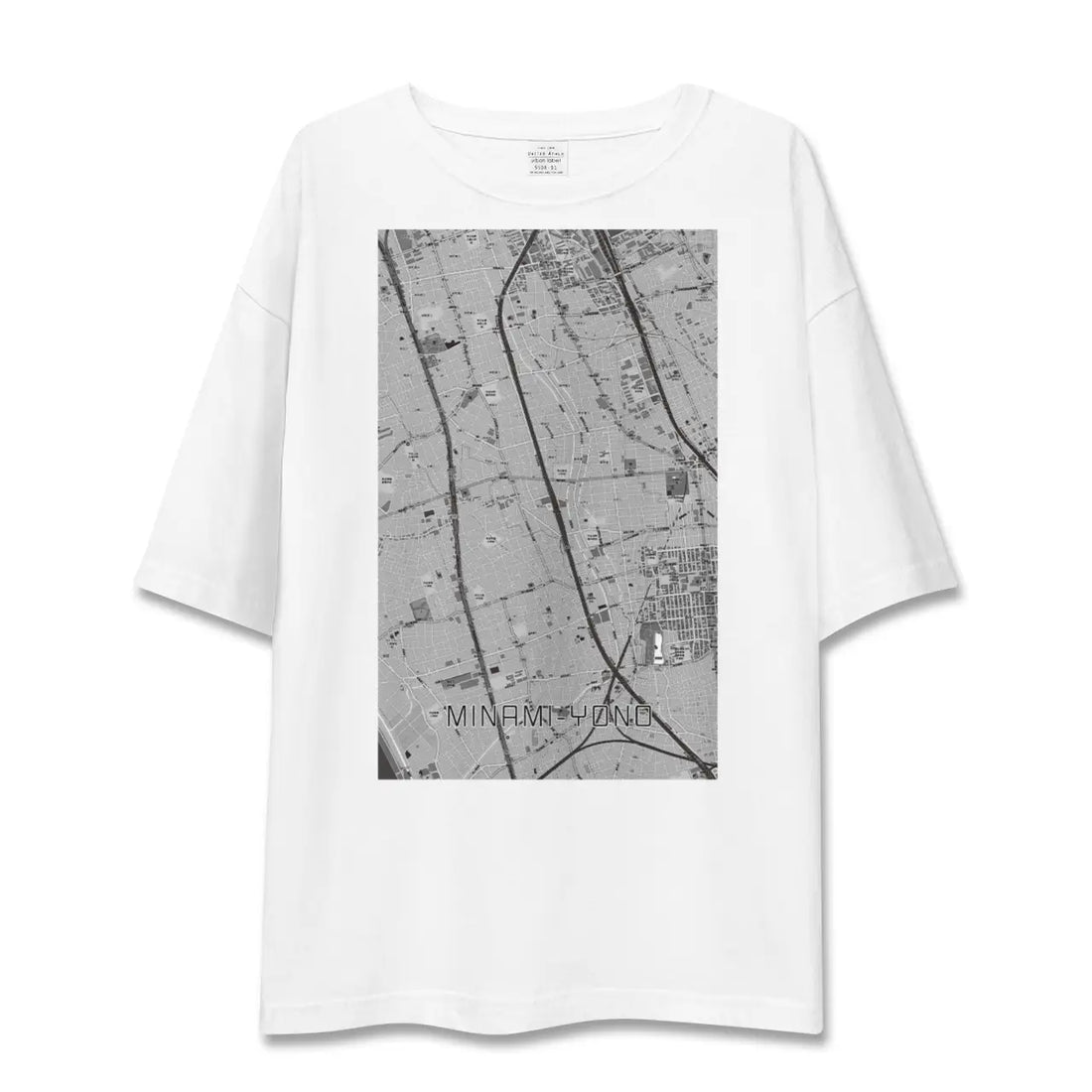 【南与野（埼玉県）】地図柄ビッグシルエットTシャツ