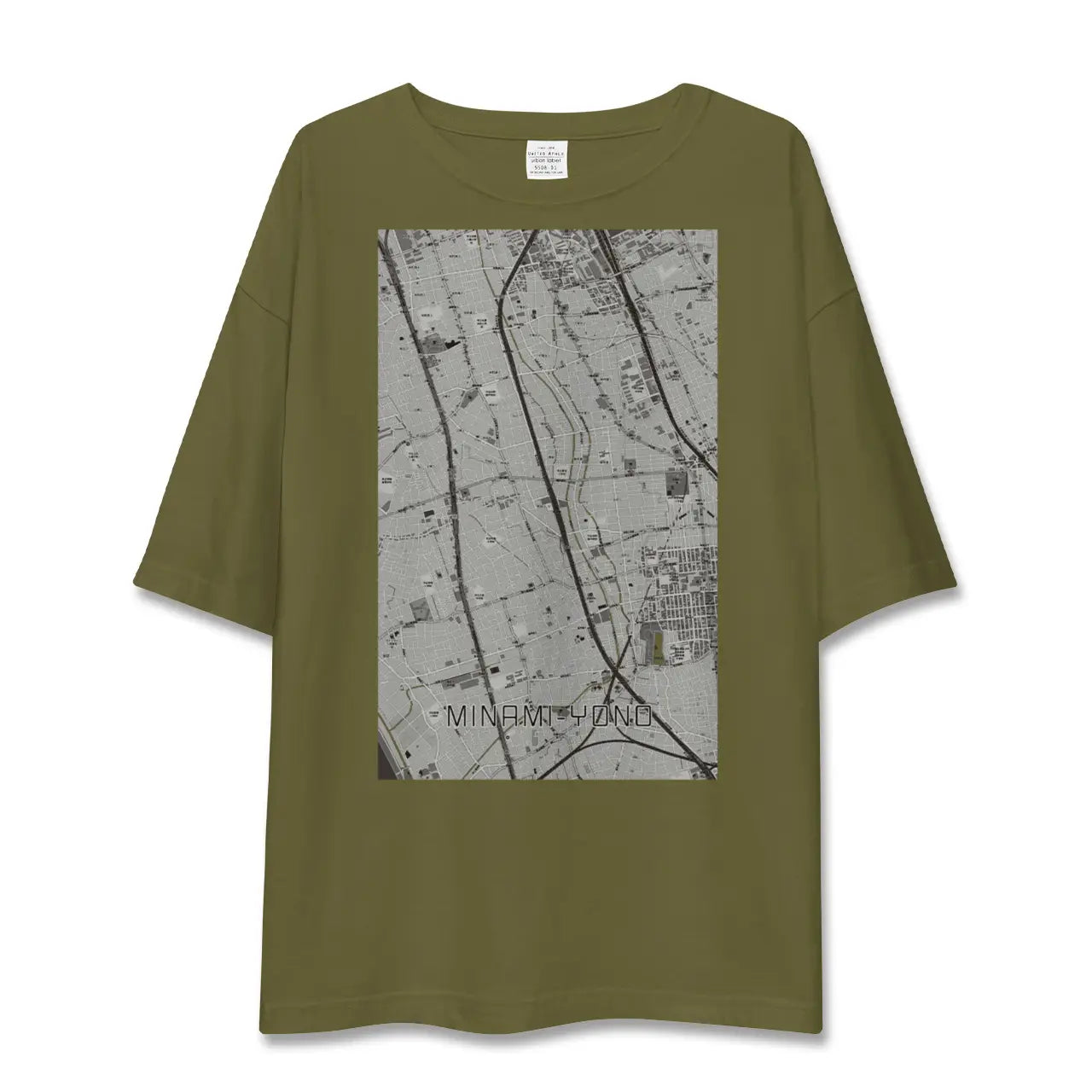 【南与野（埼玉県）】地図柄ビッグシルエットTシャツ