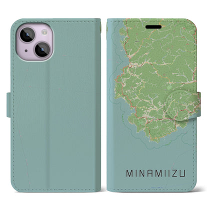 【南伊豆（静岡県）】地図柄iPhoneケース（手帳タイプ）ナチュラル・iPhone 14 用