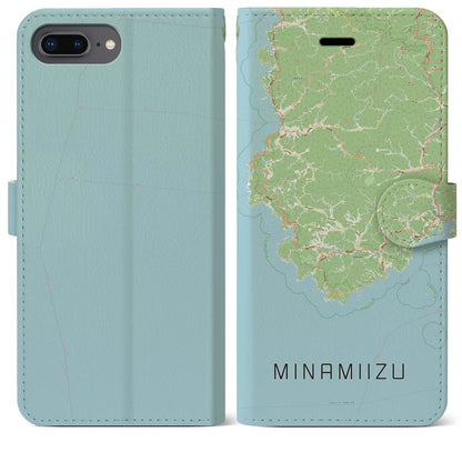 【南伊豆（静岡県）】地図柄iPhoneケース（手帳タイプ）ナチュラル・iPhone 8Plus /7Plus / 6sPlus / 6Plus 用