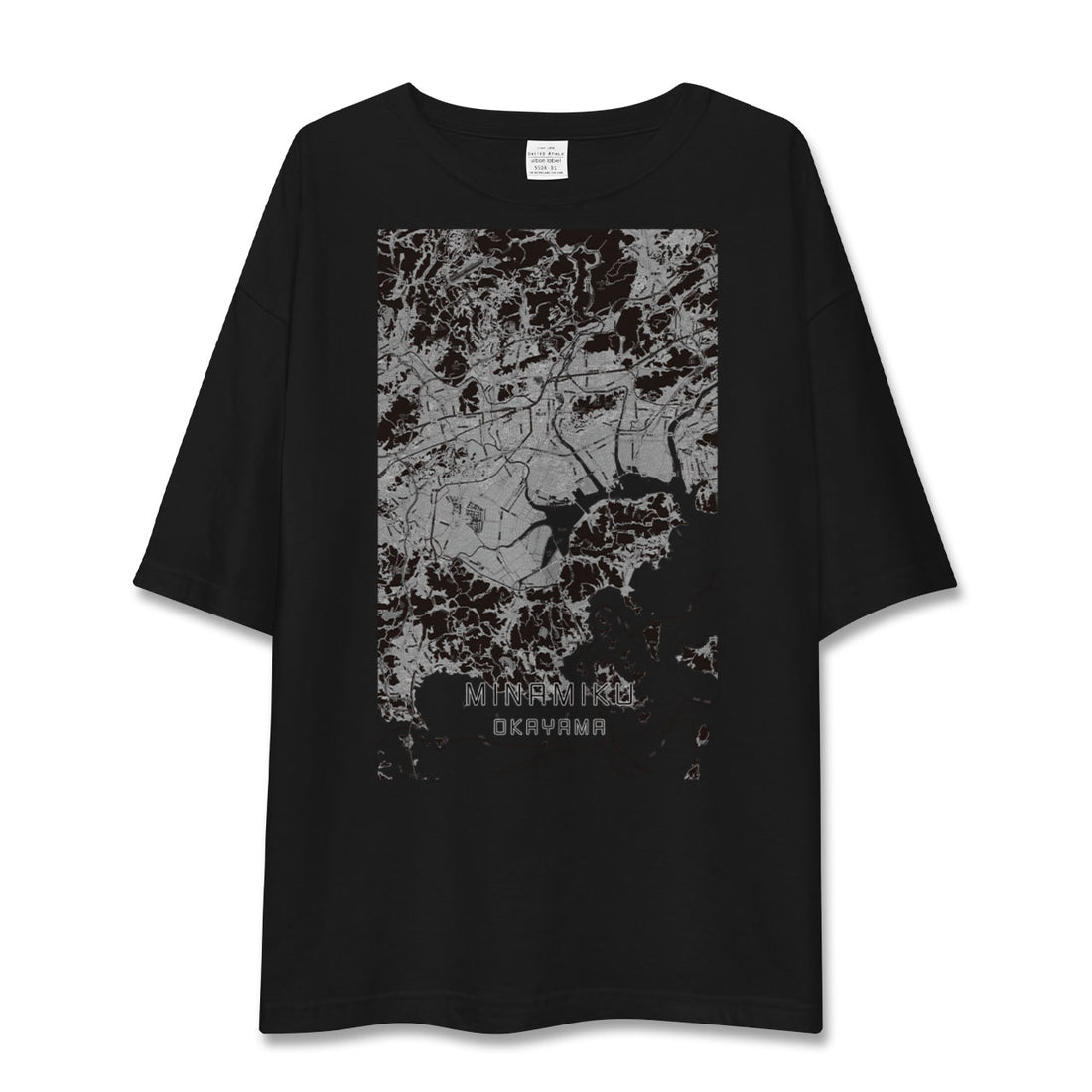 【南区(岡山市)(岡山県)】地図柄ビッグシルエットTシャツ