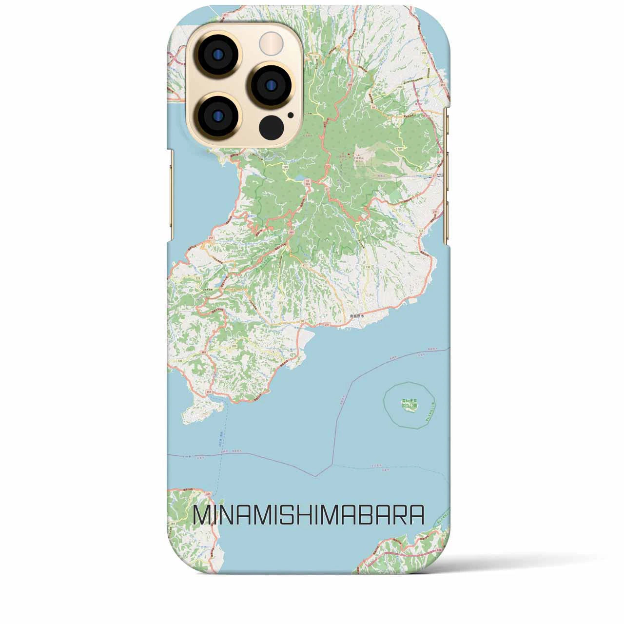 【南島原】地図柄iPhoneケース（バックカバータイプ・ナチュラル）iPhone 12 Pro Max 用