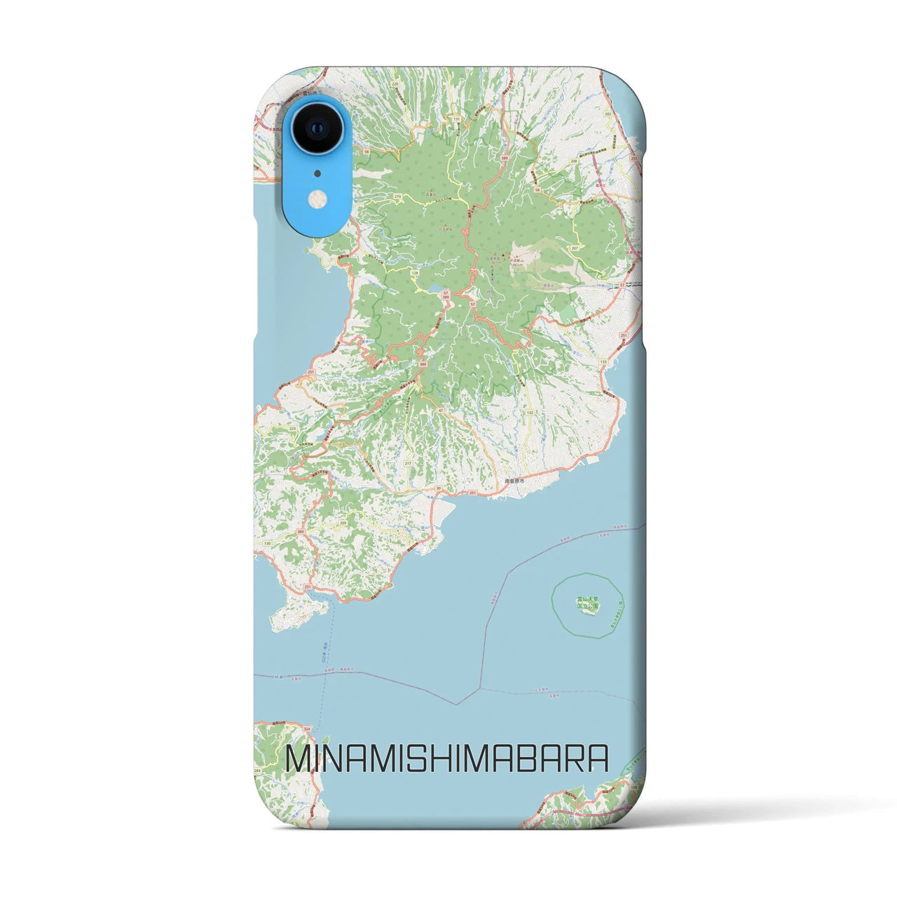 【南島原】地図柄iPhoneケース（バックカバータイプ・ナチュラル）iPhone XR 用